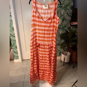 Figue Patterned Sleeveless Maxi Dress Large